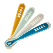 Load image into Gallery viewer, Beaba Set of 4 Ergonomic 1st-Age Silicone Spoon