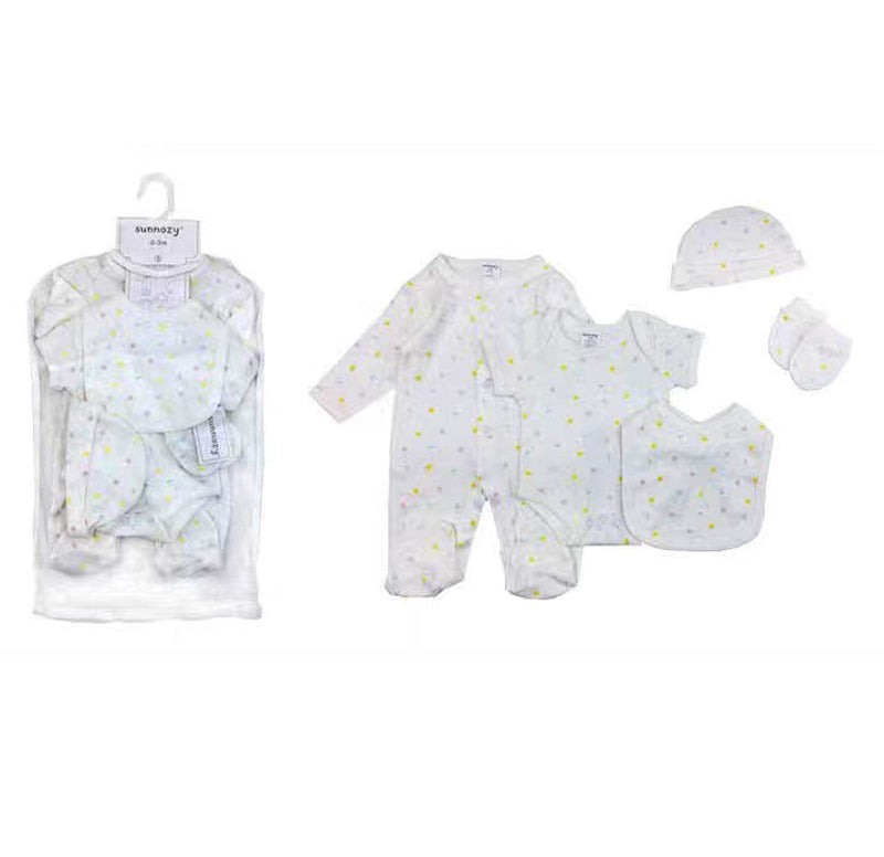 Sunnozy Onesie 5pcs Baby Clothes (0-3months) - Main Image