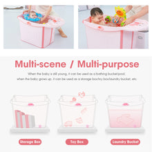 Load image into Gallery viewer, Bunny Bubbles Baby Co Large Foldable Baby Tub