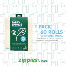 Load image into Gallery viewer, Zippies Earth Sponge Cloth Towel Regular size (packed by 4s)