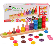 Load image into Gallery viewer, Wooden Clouds Computation Bead