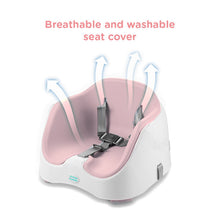 Load image into Gallery viewer, Orange and Peach Premium Booster Seat and Travel High Chair