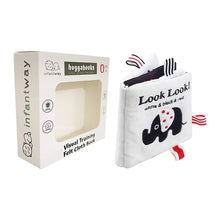 Load image into Gallery viewer, Infantway Huggabooks Visual Training Felt Clothbook - White, Black & Red