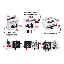 Load image into Gallery viewer, Infantway Huggabooks Visual Training Felt Clothbook - White, Black & Red