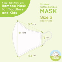 Load image into Gallery viewer, Nappi Baby Nano Zinc Bamboo Mask 2pcs.