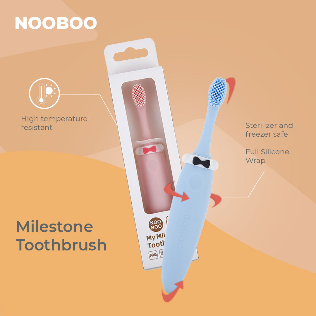 Nooboo Milestone Silicone Toothbrush Urban Mom