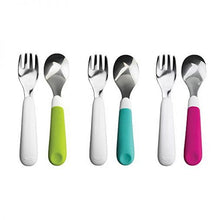 Load image into Gallery viewer, Oxo Tot On The Go Fork And Spoon Set With Carrying Case