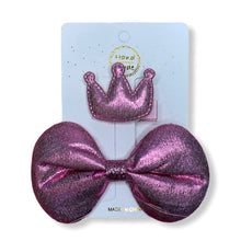 Load image into Gallery viewer, Handmade Crown & Ribbon Clips