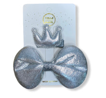 Load image into Gallery viewer, Handmade Crown & Ribbon Clips