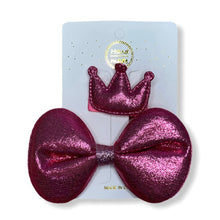 Load image into Gallery viewer, Handmade Crown & Ribbon Clips