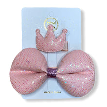 Load image into Gallery viewer, Handmade Crown & Ribbon Clips