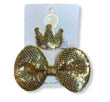 Load image into Gallery viewer, Handmade Crown & Ribbon Clips