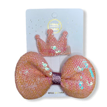 Load image into Gallery viewer, Handmade Crown & Ribbon Clips