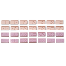 Load image into Gallery viewer, Tots & Kisses Domino Set in Rose Mix
