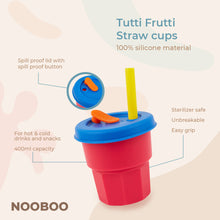 Load image into Gallery viewer, Nooboo Tutti Frutti Silicone Straw Cup