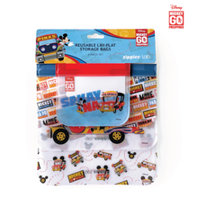 Load image into Gallery viewer, Zippies Mickey Jeepney Capsule Series Reusable Layflat Bag Set of 4