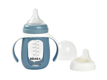 Load image into Gallery viewer, Beaba Learning Bottle 2in1 Glass+Silicone 210ml