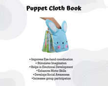 Load image into Gallery viewer, Infantway - Huggabooks Bunny Puppet Cloth Book