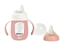 Load image into Gallery viewer, Beaba Learning Bottle 2in1 Glass+Silicone 210ml