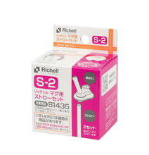 Load image into Gallery viewer, Richell Replacement Straw Set S-2 for Aqulea Clear Straw Bottle Mug