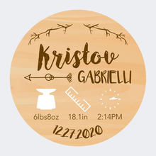 Load image into Gallery viewer, Hello World - Baby Birth Details Disc