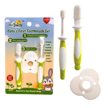 Load image into Gallery viewer, Tiny Buds Baby Toothbrush & Tongue Cleaner Set