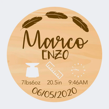 Load image into Gallery viewer, Hello World - Baby Birth Details Disc