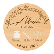 Load image into Gallery viewer, Hello World - Baby Birth Details Disc