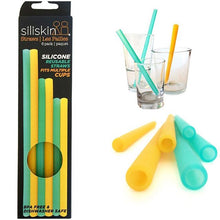 Load image into Gallery viewer, GoSili Siliskins Reusable Silicone Straws- Family Sizes 6 pack