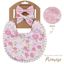 Load image into Gallery viewer, Blooming Wisdom Chic Bib & Bows Set