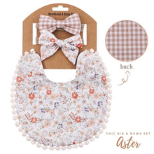 Load image into Gallery viewer, Blooming Wisdom Chic Bib & Bows Set