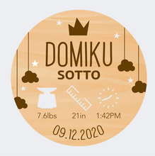 Load image into Gallery viewer, Hello World - Baby Birth Details Disc