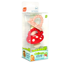 Load image into Gallery viewer, RaZBaby Chompy Mushroom Silicone Teether