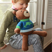 Load image into Gallery viewer, Zubels Handknit Cotton Dolls - Buddy the Brown Bear