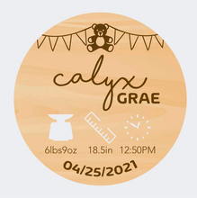 Load image into Gallery viewer, Hello World - Baby Birth Details Disc