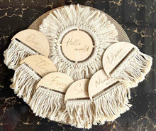 Load image into Gallery viewer, Blooming Wisdom Boho Wooden Hello World and Monthly Milestone Card Set