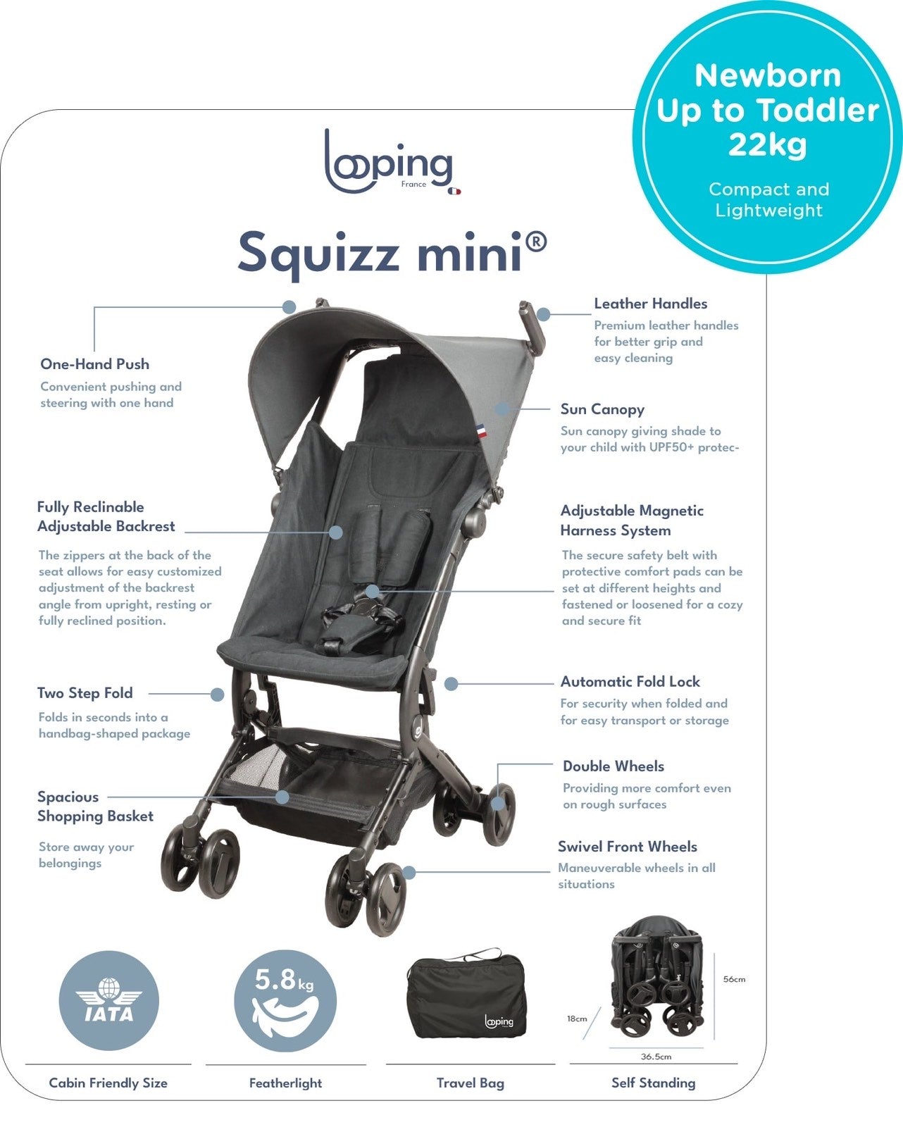 Looping Squizz Mini Compact Stroller – Urban Mom