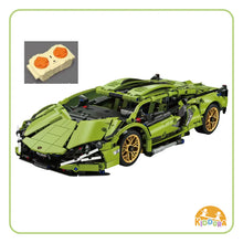 Load image into Gallery viewer, Kiddora  Green LR Supercar Bricks with RC
