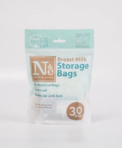 Nathan & Emma Breast Milk Storage Bag 180ml/6oz - 30s