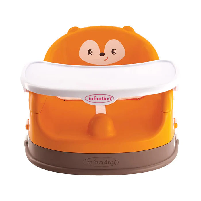 Infantino Grow-With-Me 4-In-1 Two-Can-Dine Feeding Booster Seat - Fox