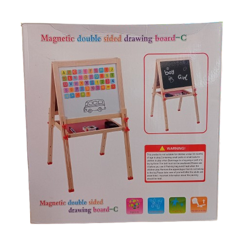 Wooden Magnetic Double Sided Drawing Board - C