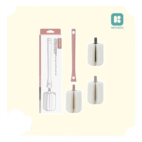 Mother-K Interchangeable Sponge Bottle Brush Set