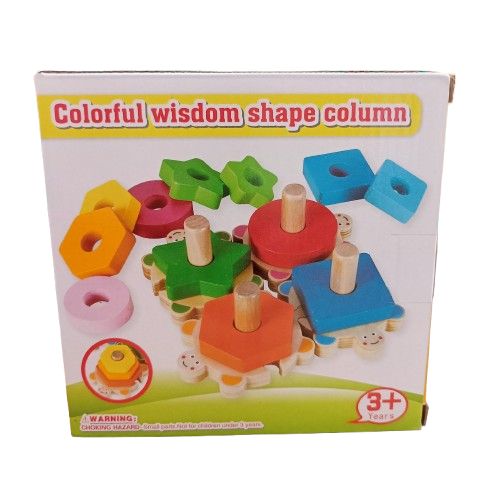 Wooden Colorful Wisdom Shape Column