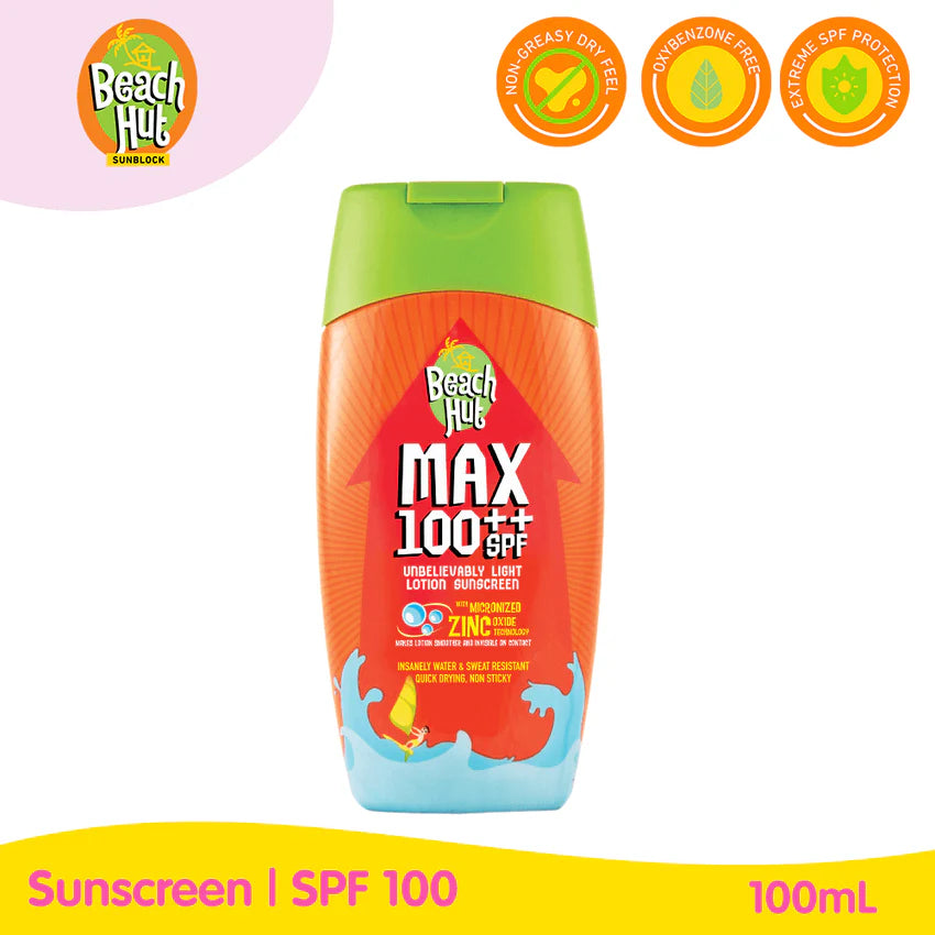 Beach Hut Max SPF100++ Sunscreen Lotion 100ml