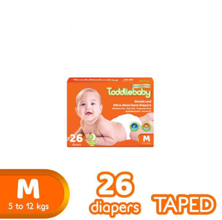 Toddliebaby Gentle Medium (26 pcs) – Taped Diaper