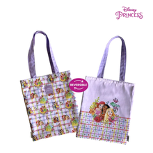 Load image into Gallery viewer, Zippies Lab Disney Princess Floral Plaid Reverso Tote
