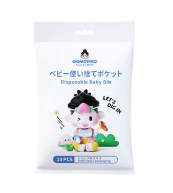 Momotaro Disposable Food Bib 10s
