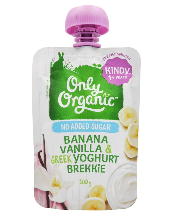 Only Organic Banana Vanilla & Greek Yoghurt Brekkie  100g (1-5yrs)