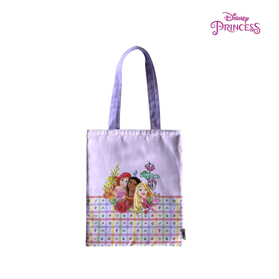 Zippies Lab Disney Princess Floral Plaid Reverso Tote