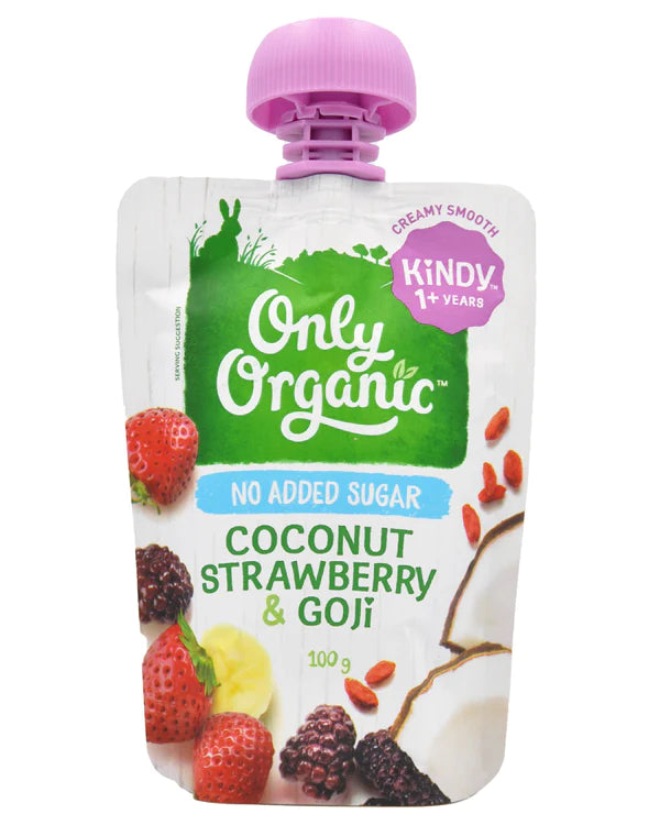 Only Organic Coconut Strawberry & Goji  100g (1-5yrs)